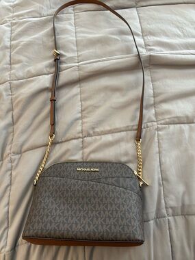 Michael Kors Brown Logo Crossbody Bag